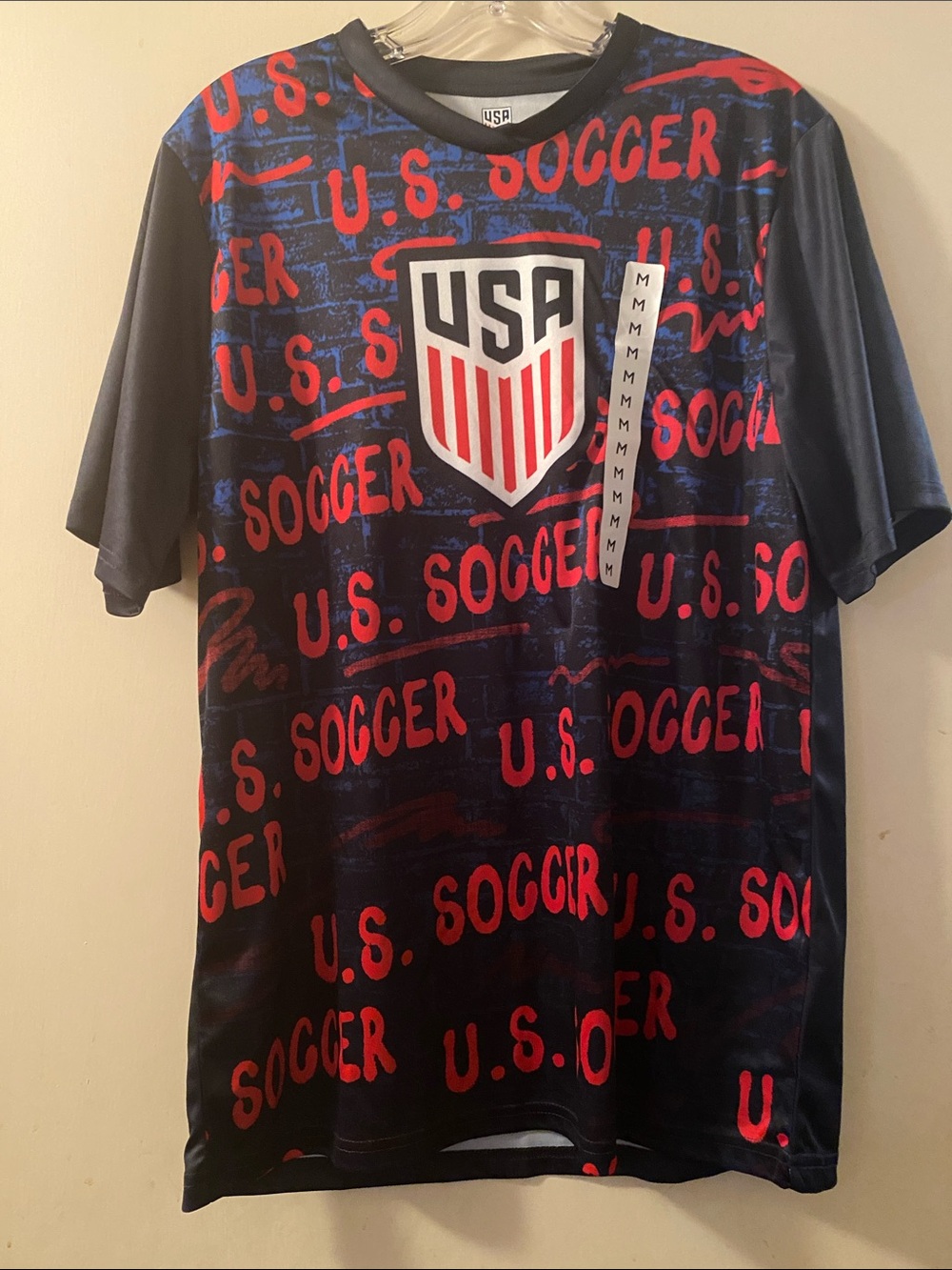 US Soccer Graphic Short-Sleeve Men's Medium Shirt - Navy/Red/ White